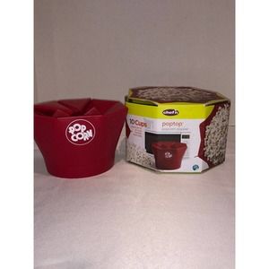 Microwave Popcorn Popper, Collapsible Silicone Bowl, Hot Air Popcorn Maker, Heal